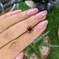 1.65 Ct. Purplish Red Ruby from Madagascar Life Style