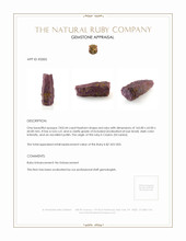 7,453.44 Ct. Ruby Crystal from Ceylon (Sri Lanka) Appraisal