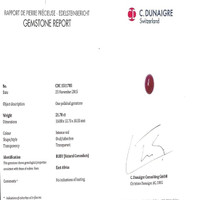 21.70 Ct. Cabochon Ruby from Mozambique Scan Report