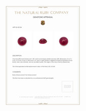 1.80 Ct. Cabochon Ruby from Burma (Myanmar) Appraisal