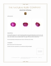 2.61 Ct. Star Ruby from Burma (Myanmar) Appraisal