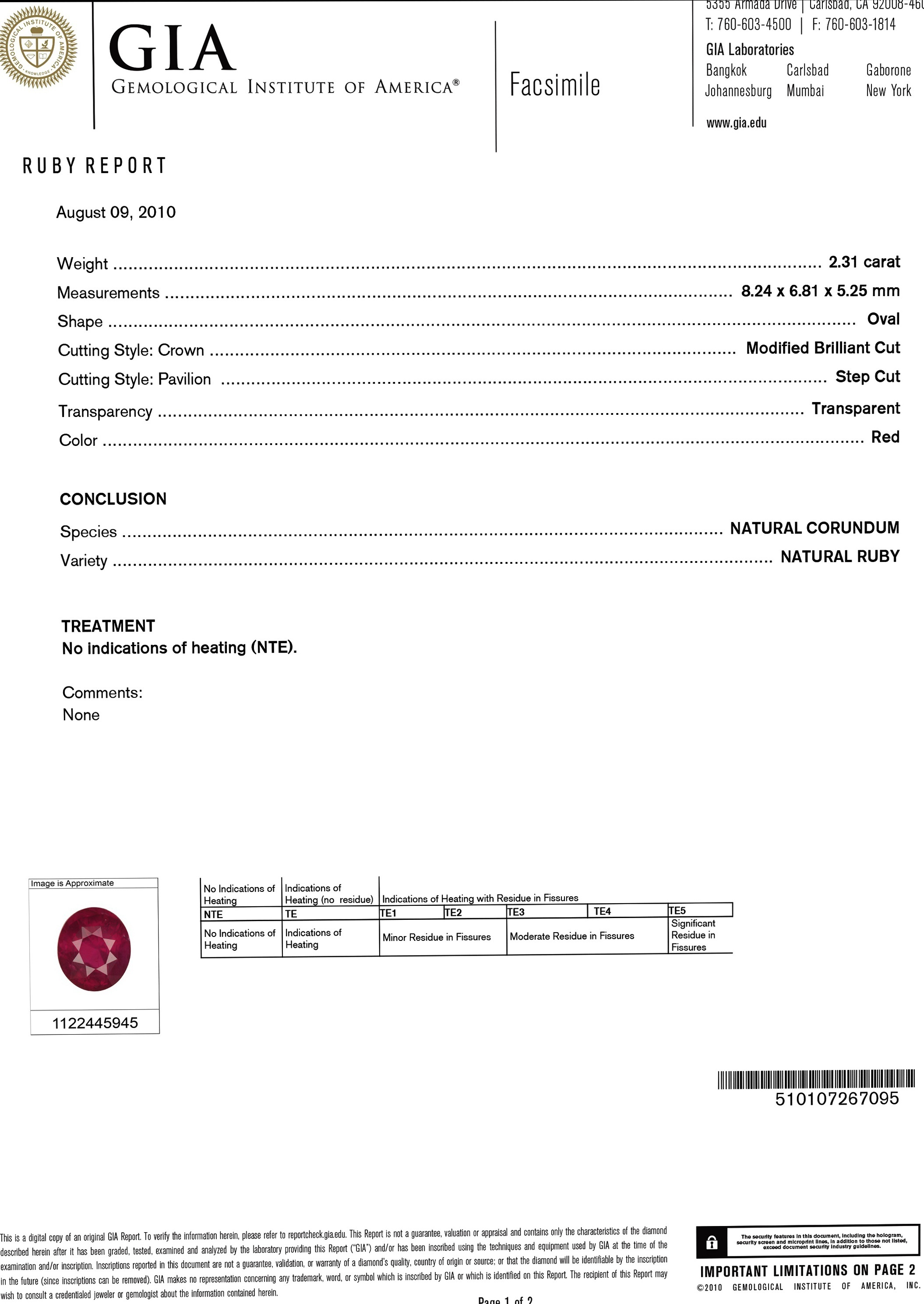 2.31 Ct. Ruby from Tanzania