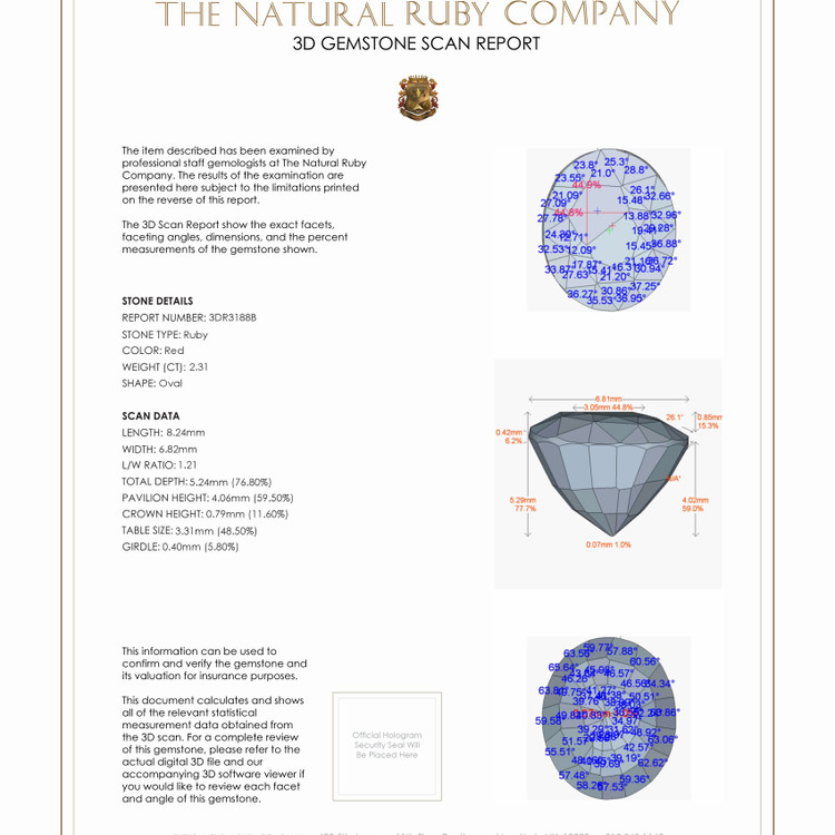 2.31 Ct. Ruby from Tanzania