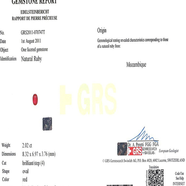 2.02 Ct. Ruby from Mozambique