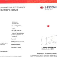 2.04 Ct. Ruby from Burma (Myanmar) Scan Report