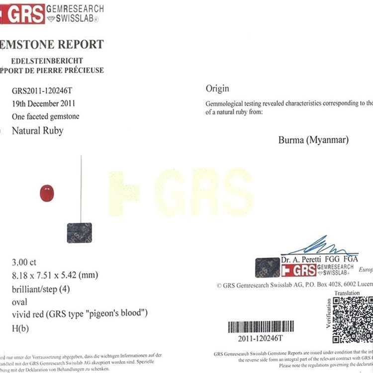 3.00 Ct. Ruby from Burma (Myanmar)