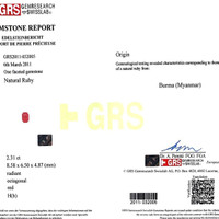 2.31 Ct. Ruby from Burma (Myanmar) Scan Report