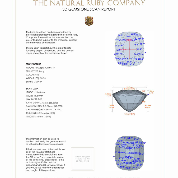 10.35 Ct. Ruby from Tanzania