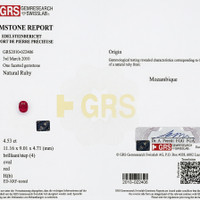 4.53 Ct. Ruby from Mozambique Scan Report