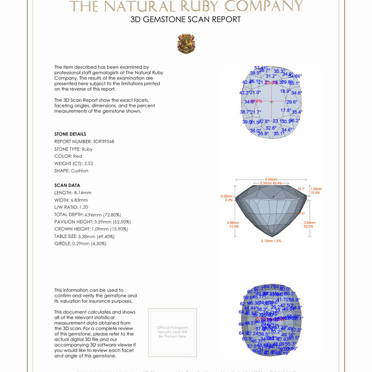 2.52 Ct. Ruby from Burma (Myanmar)