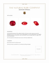 2.98 Ct. Ruby from Mozambique Appraisal