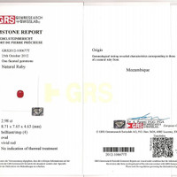 2.98 Ct. Ruby from Mozambique Scan Report