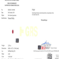 2.03 Ct. Ruby from Mozambique Scan Report