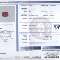 1.70 Ct. Ruby from Burma (Myanmar) Scan Report
