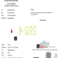 2.35 Ct. Ruby from Mozambique Scan Report