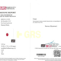 2.92 Ct. Ruby from Burma (Myanmar) Scan Report