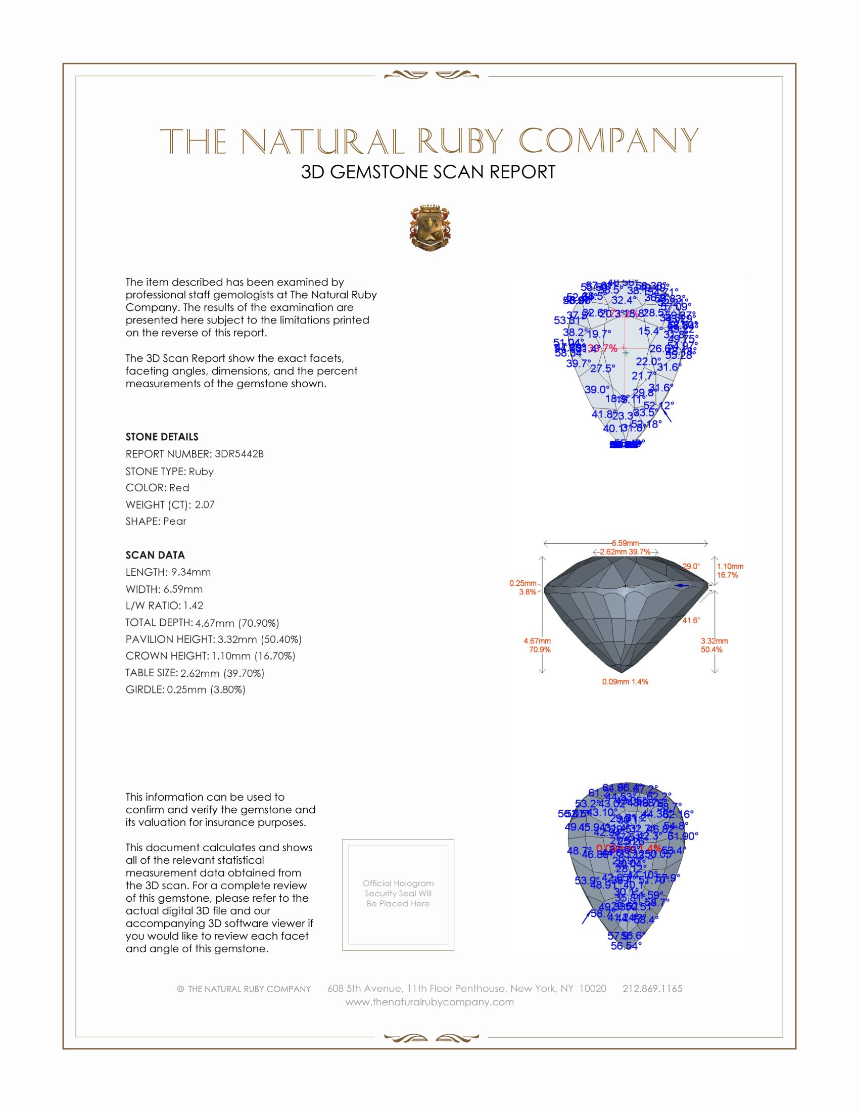 2.07 Ct. Ruby from Burma (Myanmar)