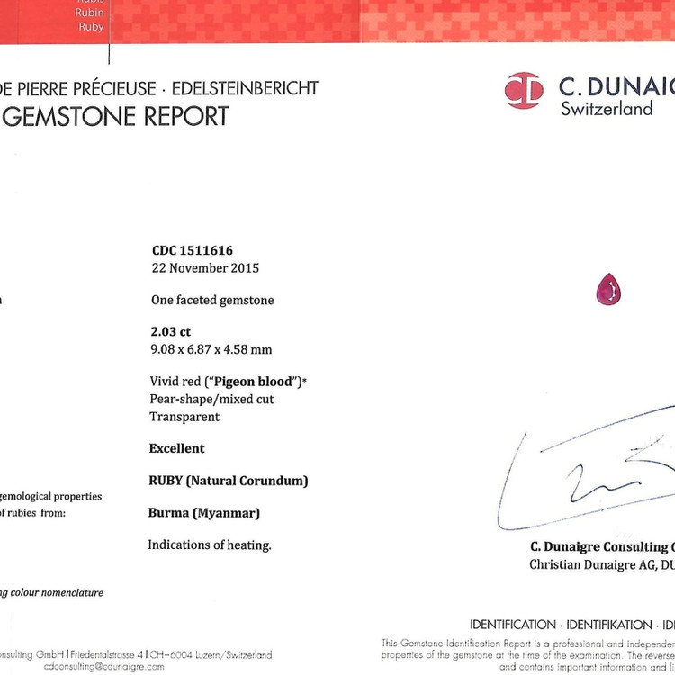 2.03 Ct. Ruby from Burma (Myanmar)