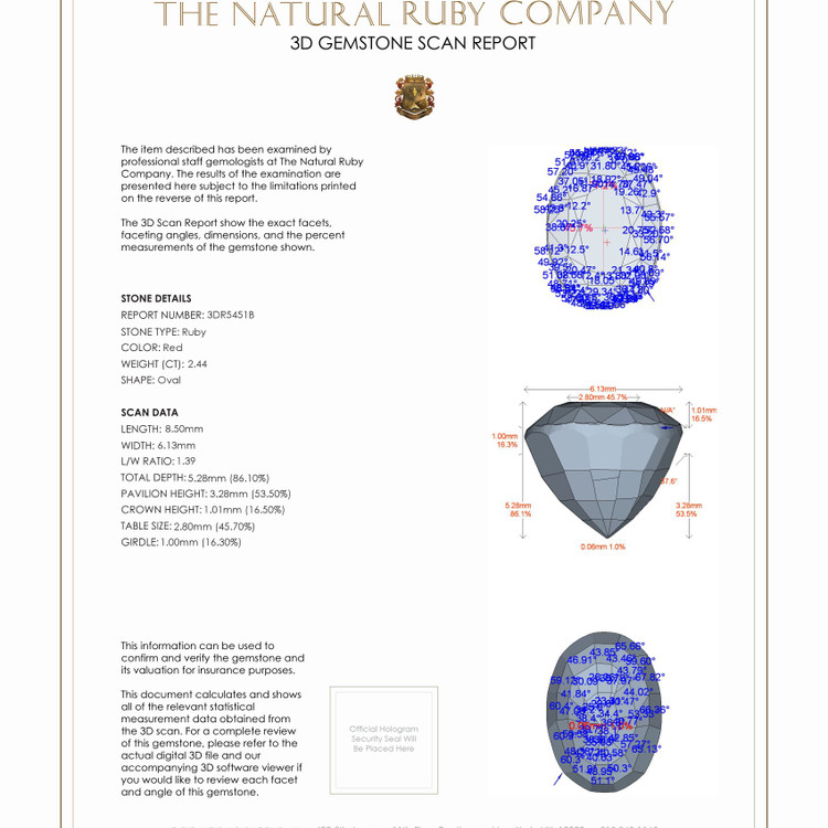 2.44 Ct. Ruby from Mozambique