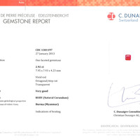2.92 Ct. Ruby from Burma (Myanmar) Scan Report