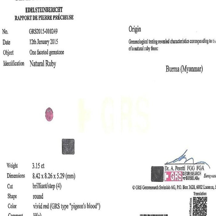 3.15 Ct. Ruby from Burma (Myanmar)