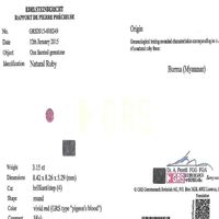 3.15 Ct. Ruby from Burma (Myanmar) Scan Report