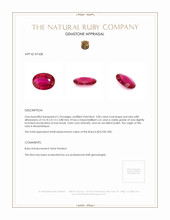 3.00 Ct. Ruby from Mozambique Appraisal