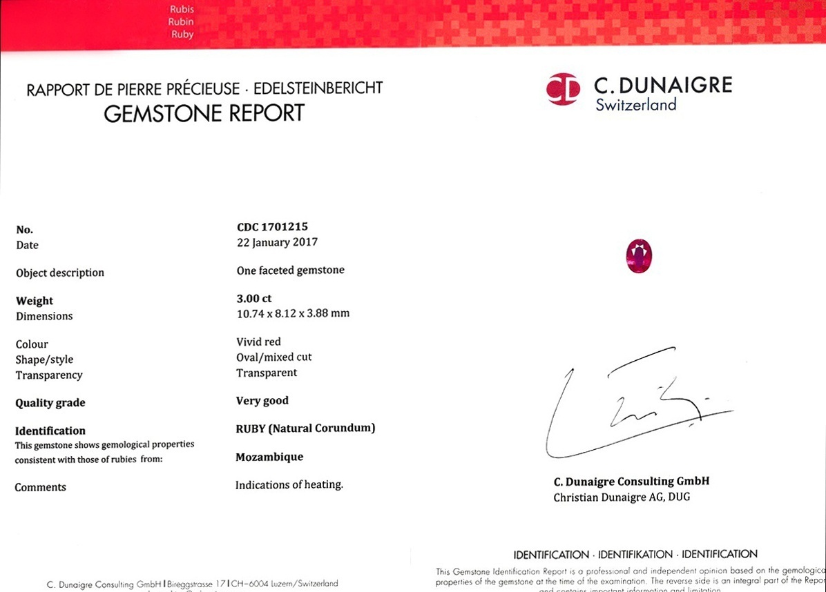 3.00 Ct. Ruby from Mozambique