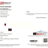 2.08 Ct. Ruby from Burma (Myanmar) Scan Report