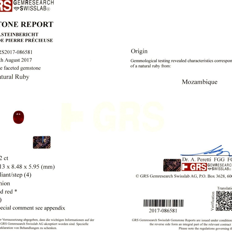 4.52 Ct. Ruby from Mozambique