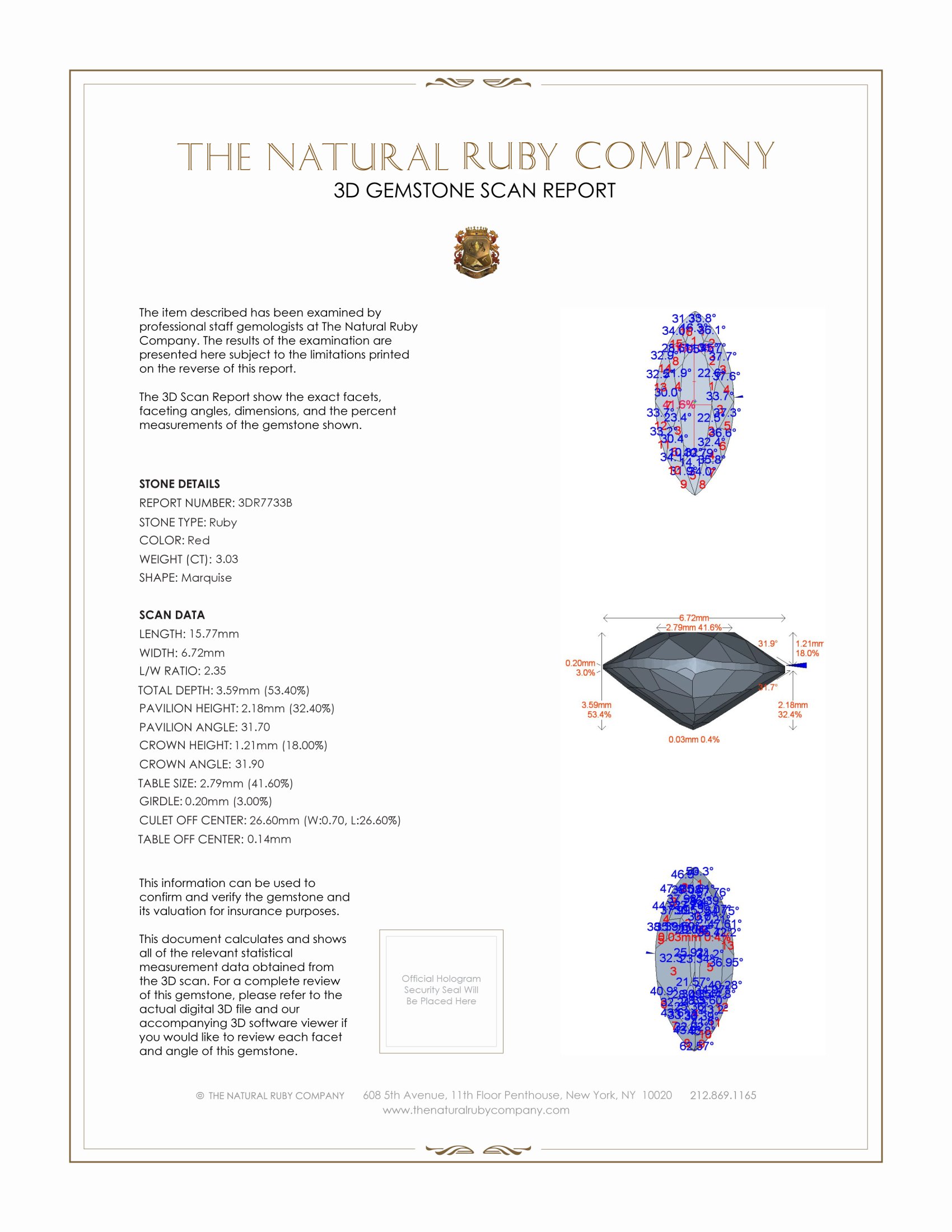 3.03 Ct. Ruby from Mozambique