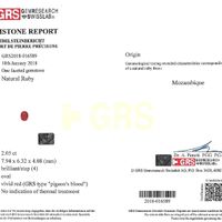2.05 Ct. Ruby from Mozambique Scan Report