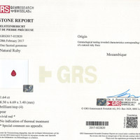1.64 Ct. Ruby from Mozambique Scan Report