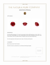 1.36 Ct. Ruby from Burma (Myanmar) Appraisal
