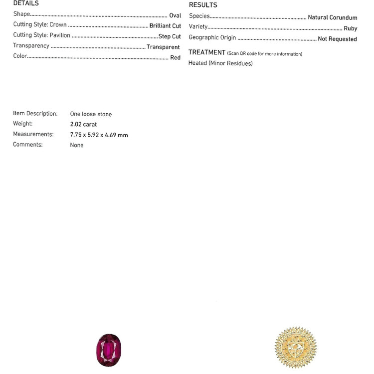 2.02 Ct. Ruby from Mozambique