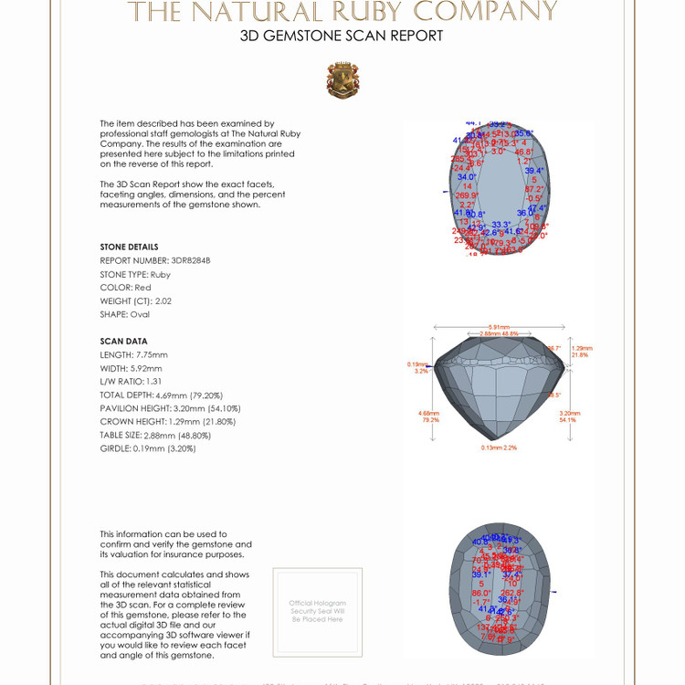 2.02 Ct. Ruby from Mozambique