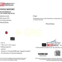 2.03 Ct. Ruby from Mozambique Scan Report