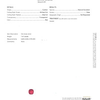 1.41 Ct. Ruby from Mozambique Scan Report