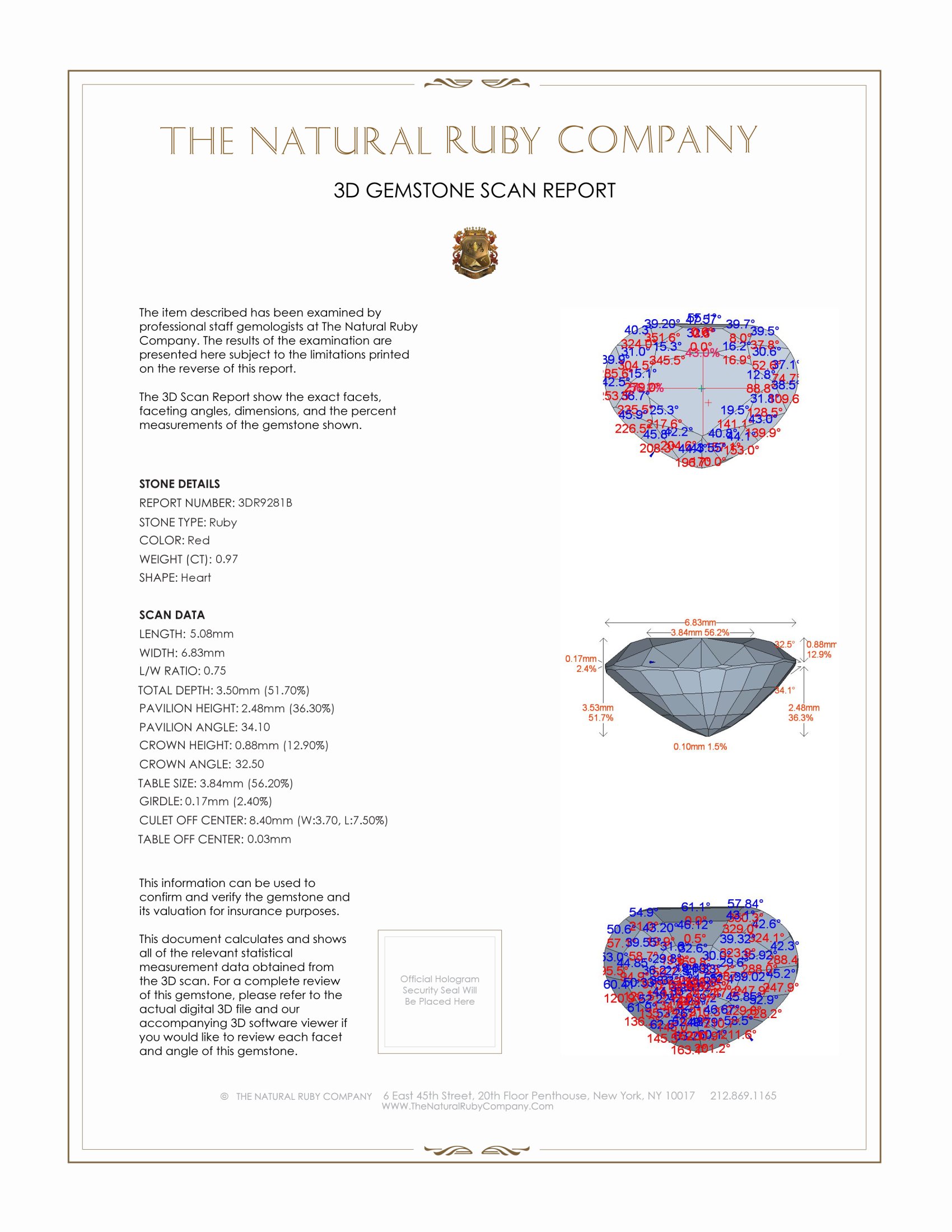 0.97 Ct. Ruby from Burma (Myanmar)