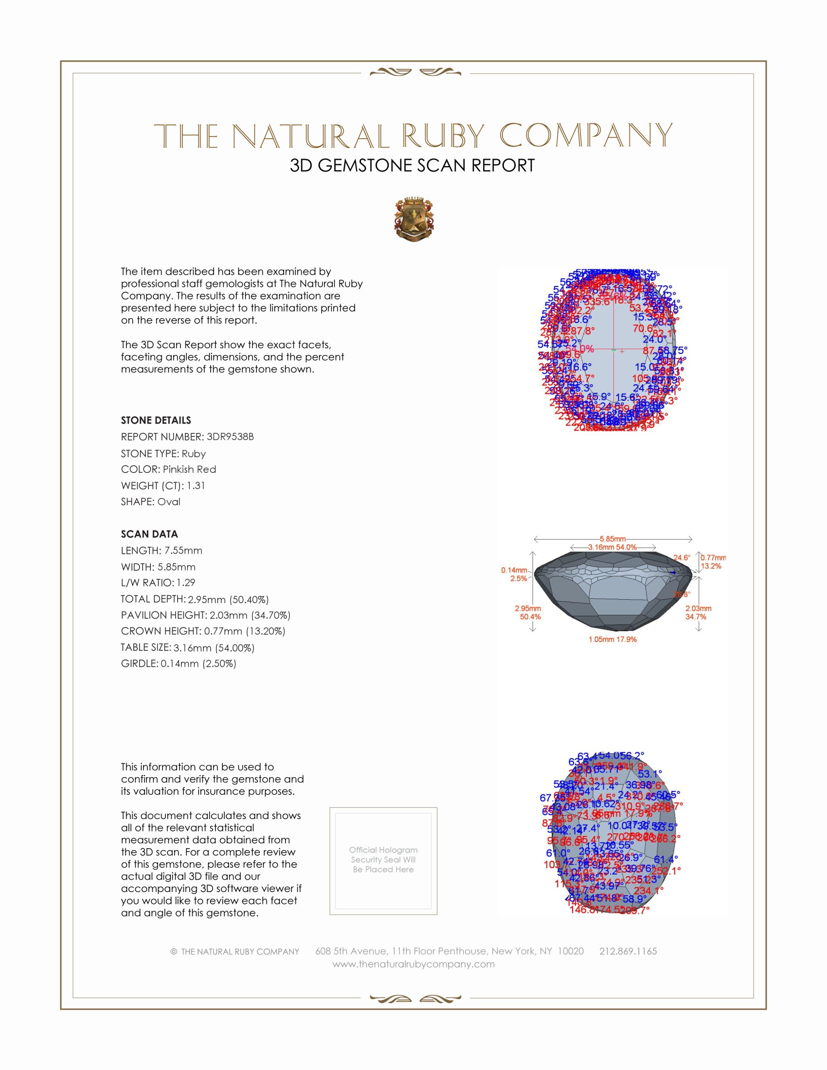1.31 Ct. Ruby from Burma (Myanmar)