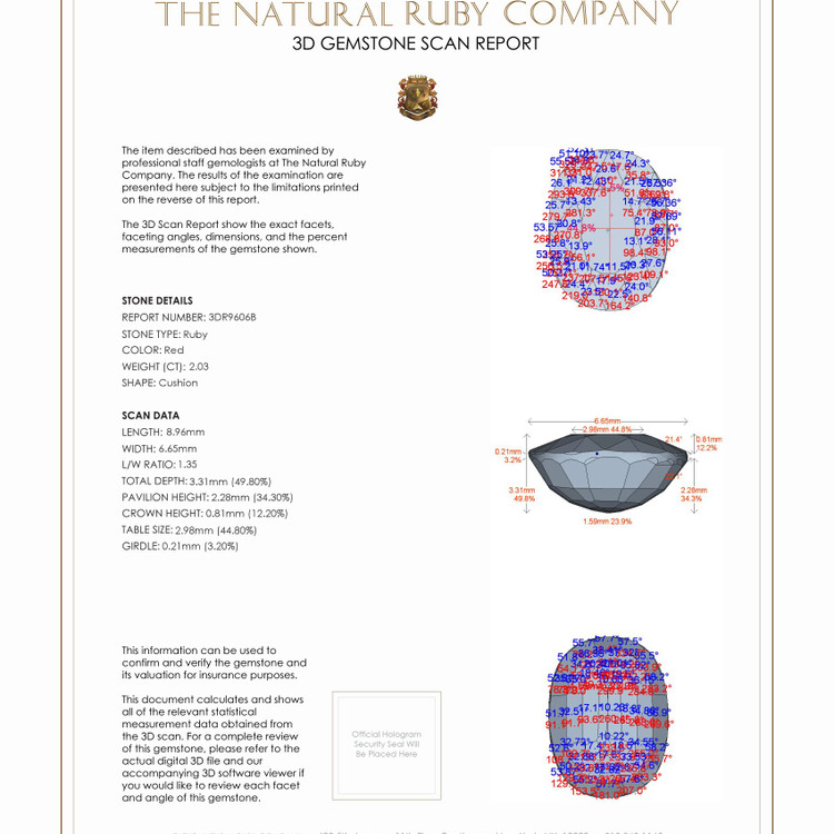 2.03 Ct. Ruby from Madagascar