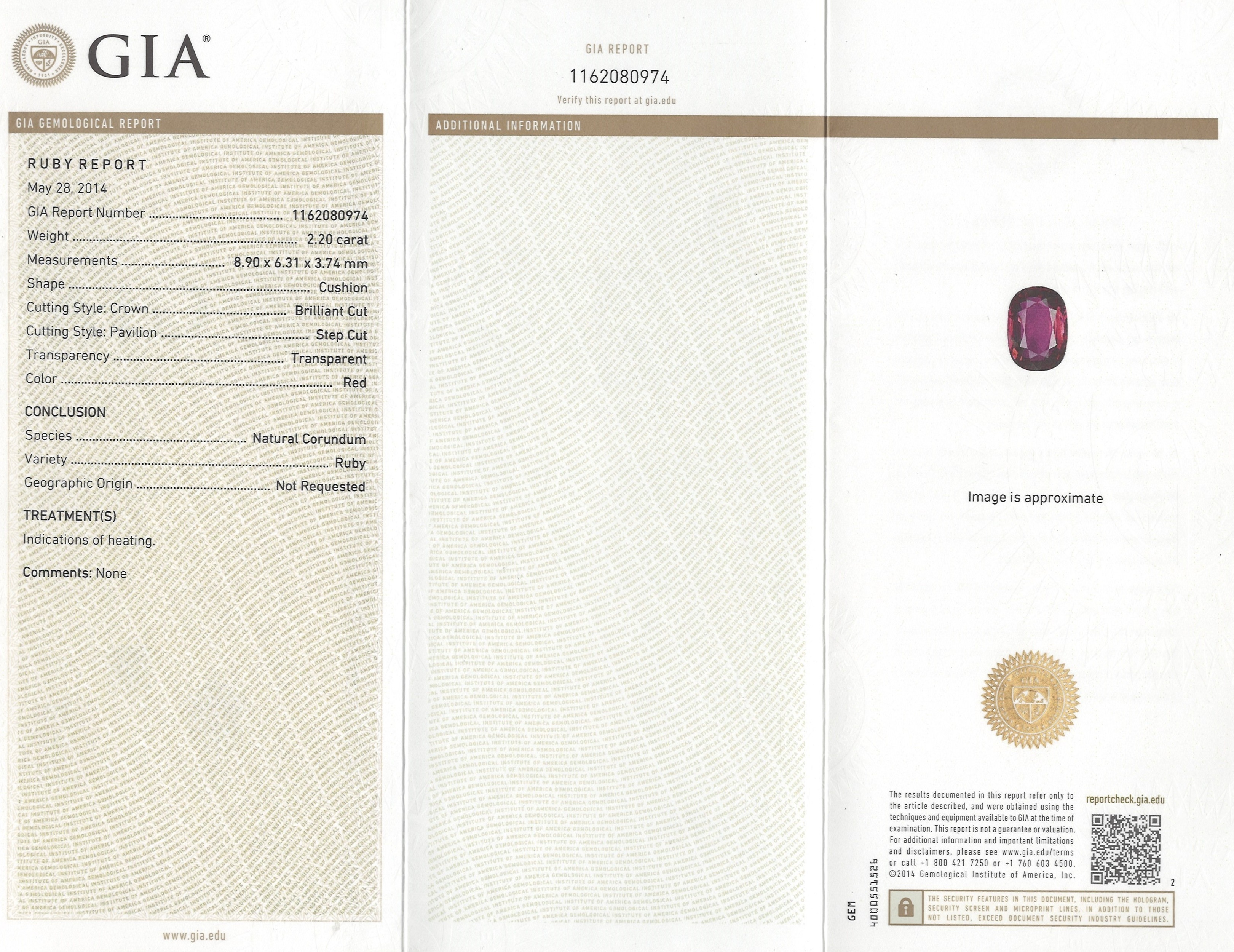 2.20 Ct. Ruby from Mozambique