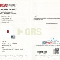 3.65 Ct. Ruby from Burma (Myanmar) Scan Report