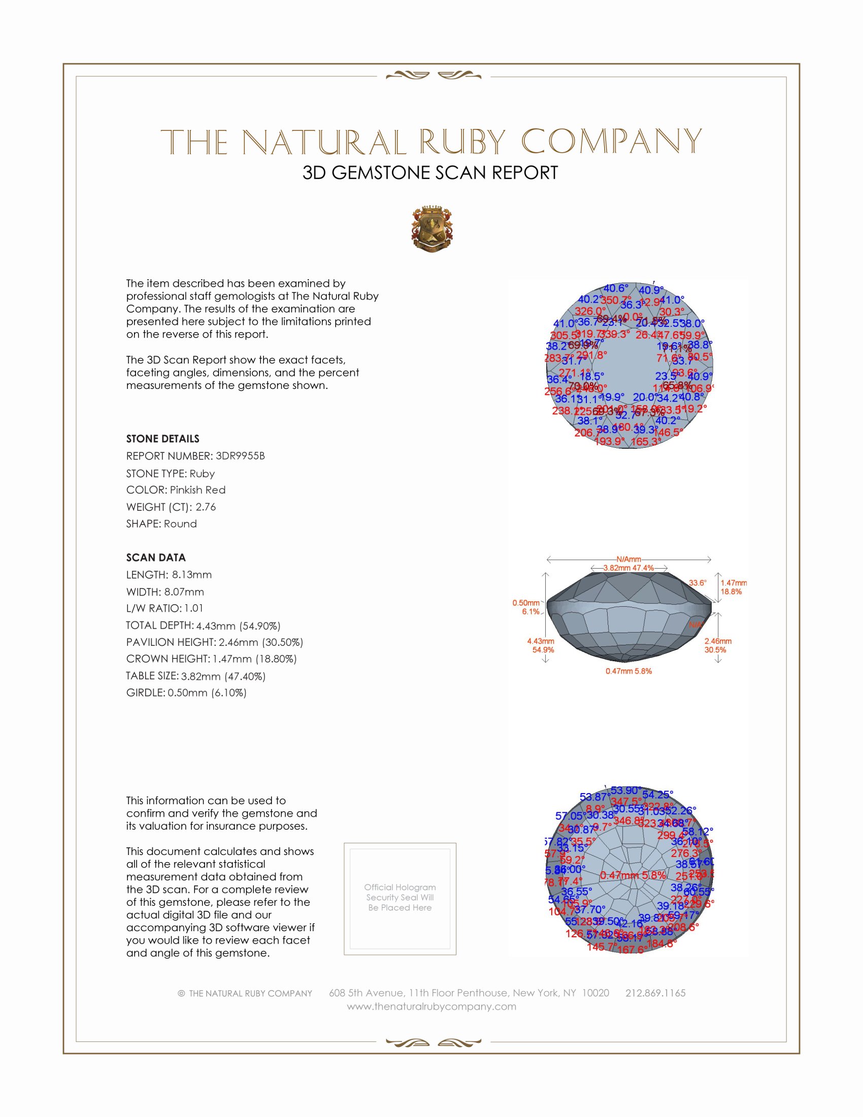 2.76 Ct. Ruby from Mozambique