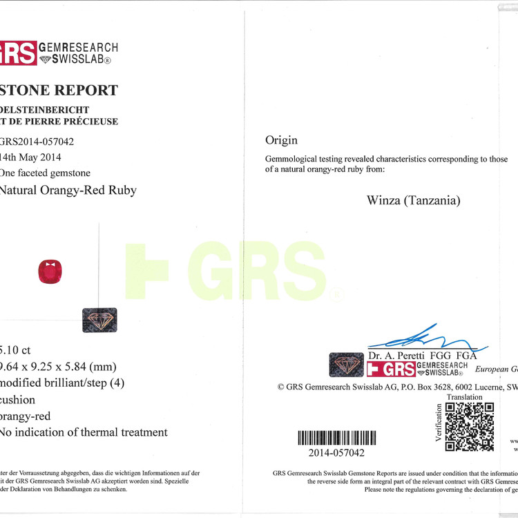 5.10 Ct. Ruby from Tanzania