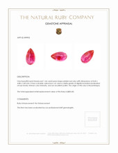 1.46 Ct. Cabochon Ruby from Mozambique Appraisal