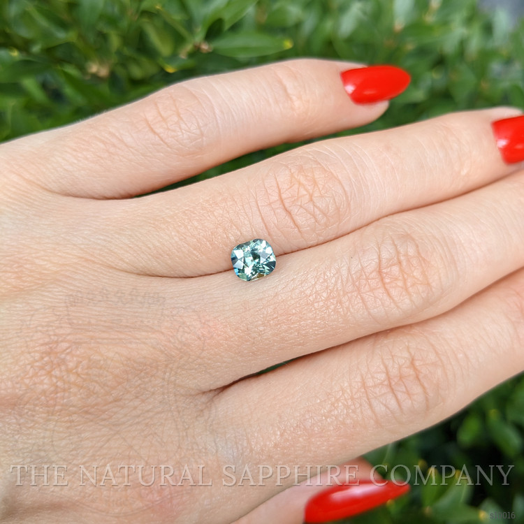 1.01 Ct. Bluish Green Sapphire from Ceylon (Sri Lanka)