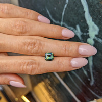 2.08 Ct. Bluish Green Sapphire from Ceylon (Sri Lanka) Life Style