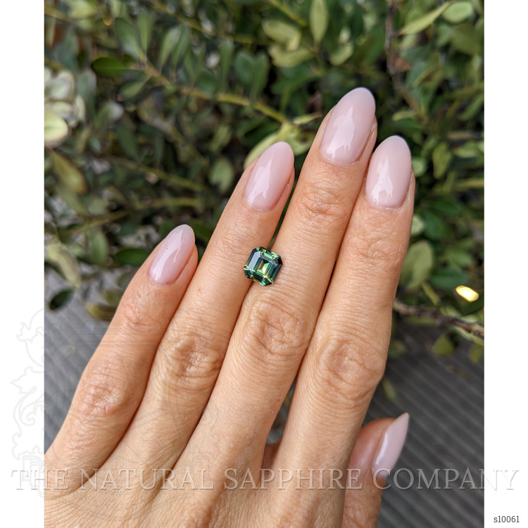 2.08 Ct. Bluish Green Sapphire from Ceylon (Sri Lanka)
