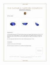 2.78 Ct. Blue Sapphire from Ceylon (Sri Lanka) Appraisal